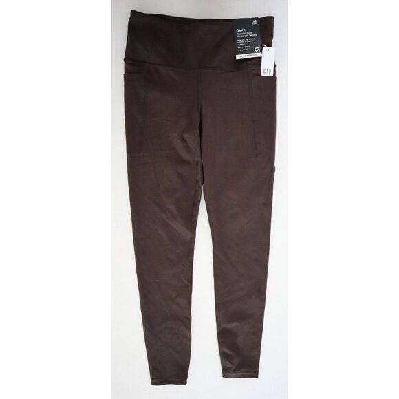 GapFit 880882 Women's Sz XS Brown Recycled Power Full Length Leggings $60 - Picture 1 of 10
